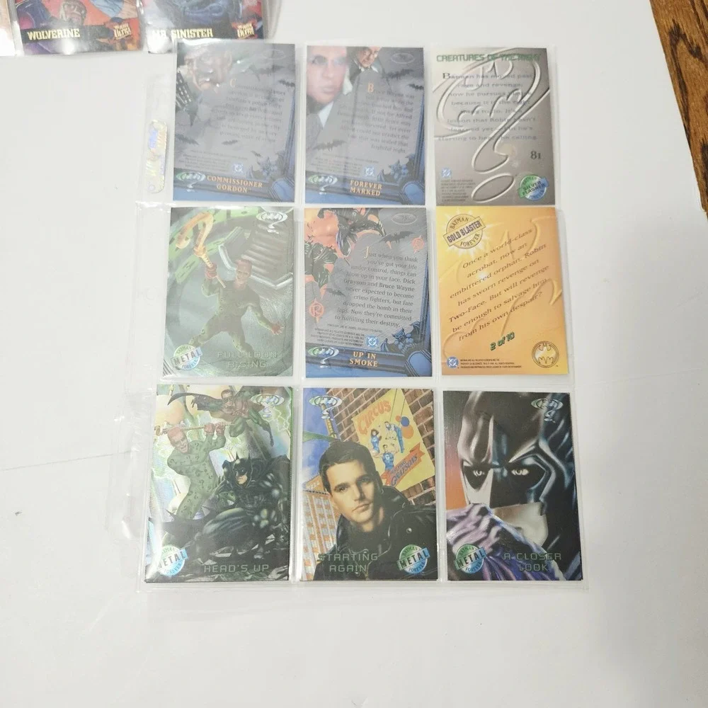 Marvel + DC Card Collection Lot Marvel Masterpieces, X-Men, Batman,